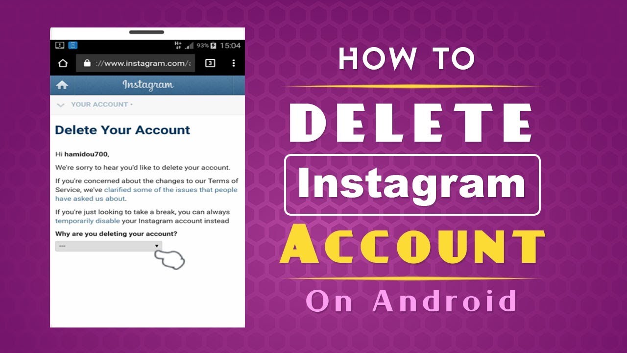 How to Delete Instagram Account Permanently on Android