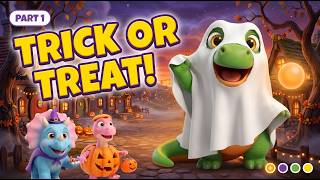 Trick or Treat Dino Parade | Halloween Song for Kids
