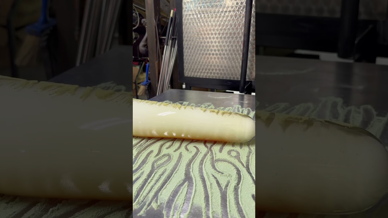 This is WILD!! Rolling up a MUSKY FISH PATTERN in glass!