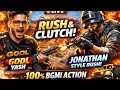 GODL Yash LIVE 🔥 Jonathan Style Rush + Clutch | BGMI Ranked Match | 100% Action