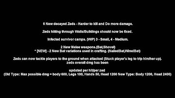 Dayz- 1.7.7 Changelog update AS50 and M107 Removed , NEW ZOMBIES!