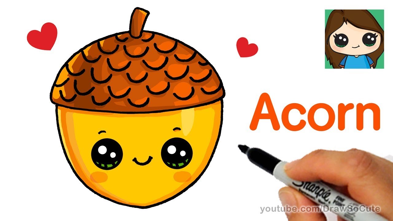 Draw an Acorn - HelloArtsy