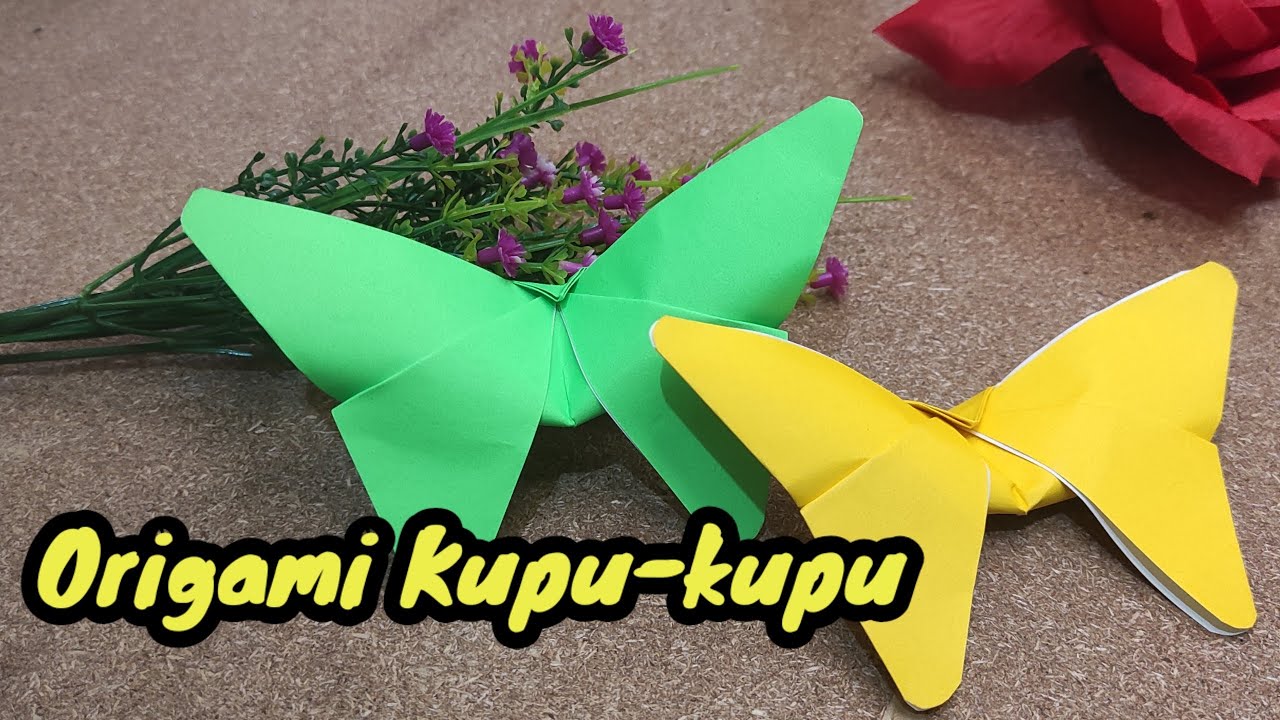 Cara Membuat Origami Kupu Kupu Dengan Cepat YouTube