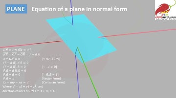 Equation of a plane in normal form