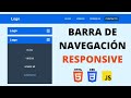 Barra de navegación responsive y accesible con HTML, CSS y JS | Diseño adaptativo - flexbox