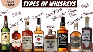 All types of Whiskeys II Tennessee II Bourbon II Scotch II Malt Whiskey II Sour Mash I Moonshine I