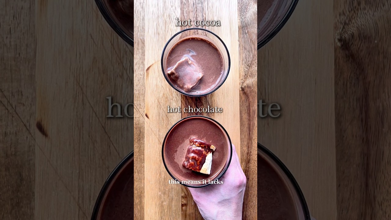 Which is better? Hot chocolate or hot cocoa? #foodscience #chocolate