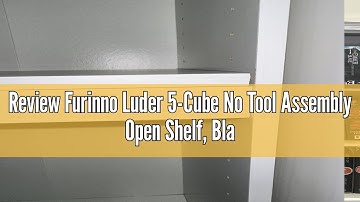 Review Furinno Luder 5-Cube No Tool Assembly Open Shelf, Blackwood