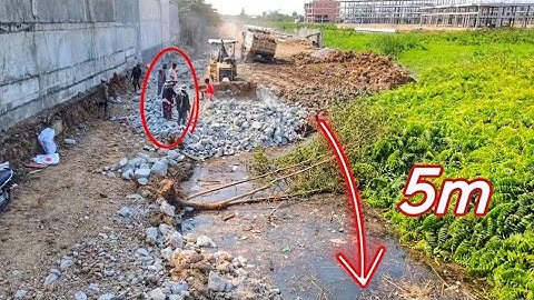 Ep18.Next Level,Building New Road Bulldozer Push Stone Filli Width Road To Protect Do Not Landslides