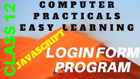 javascript login form Class 11 computer  application easy explanation