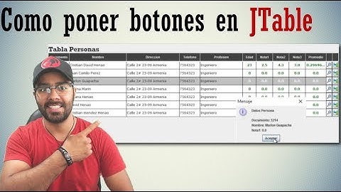 Como poner botones en JTable - Java Swing