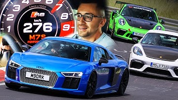 INSANE LAP! Audi R8 V10+ & Porsche GT3 RS! // Nürburgring
