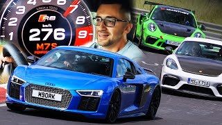 INSANE LAP! Audi R8 V10+ & Porsche GT3 RS! // Nürburgring