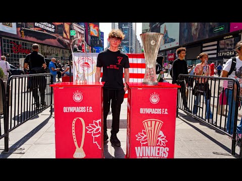 Στην Times Square τα ευρωπαϊκά τρόπαια (video)