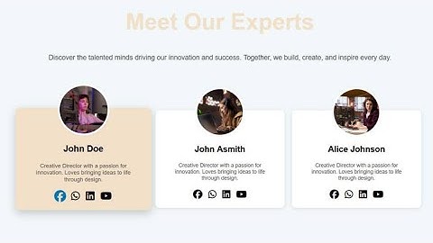 How to Create a Fully Responsive Team Section in HTML & CSS | Profile Cards with Social Icons