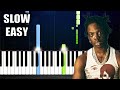 Rema - Calm Down - SLOW EASY Piano Tutorial