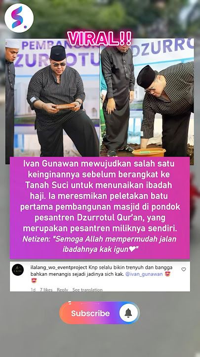 MasyaAllah Semoga Berkah Semuanya Kak Igun😇 #trending #ivangunawan #viralvideo #shorts #fyp