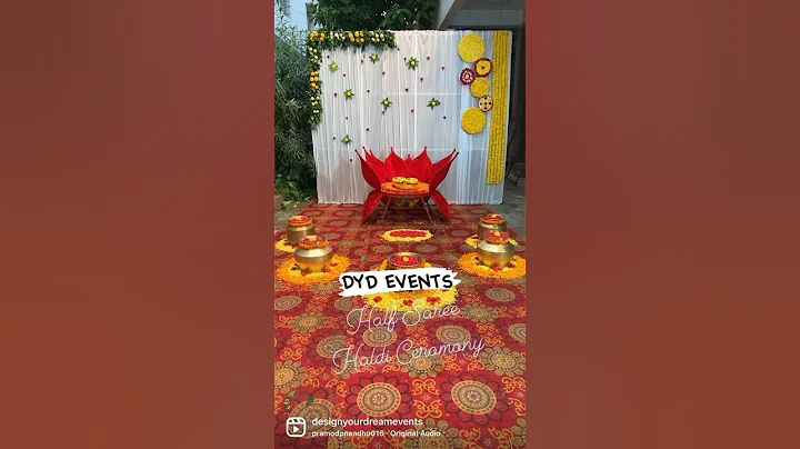 Haldi setup 😊🥰 #haldi #haldiceremony