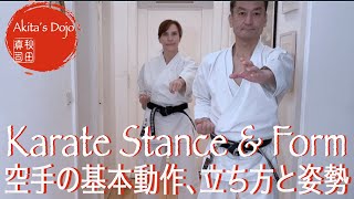 One point Training #6: Stance and Form 空手の基本動作、立ち方と姿勢【Akita&#39;s Karate Video】