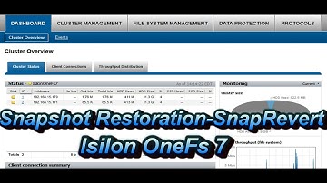Restore Data From Snapshot - SnapRevert Isilon OneFS 7