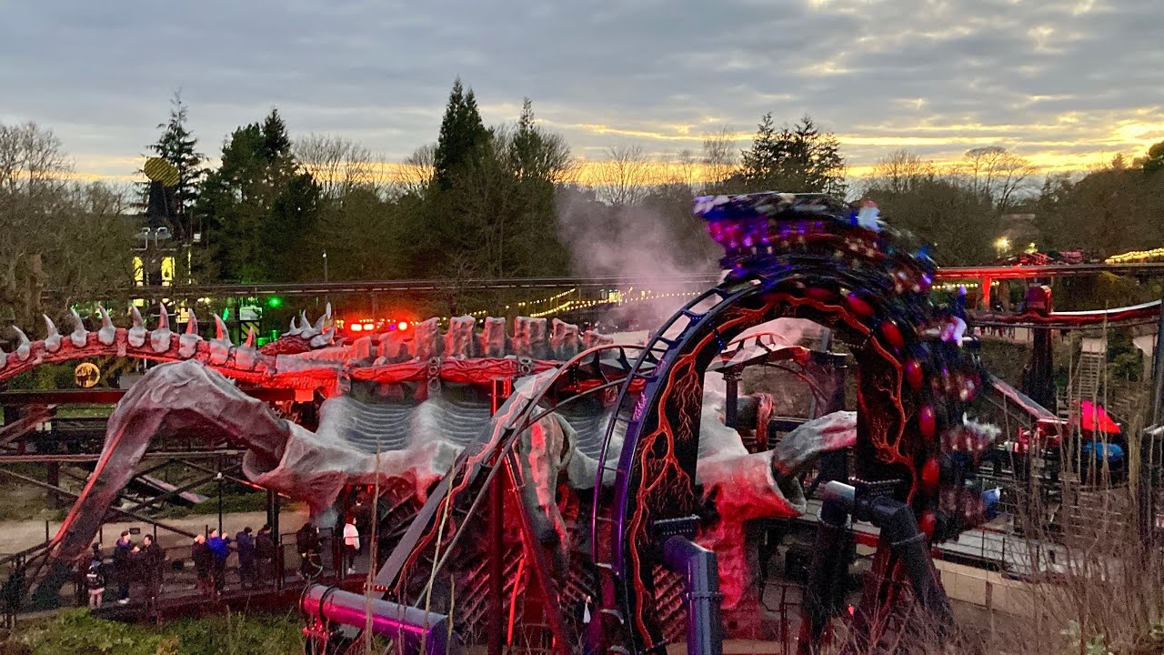 Nemesis Reborn Off-Ride Clip at Sunset March 2025 (Alton Towers) - YouTube