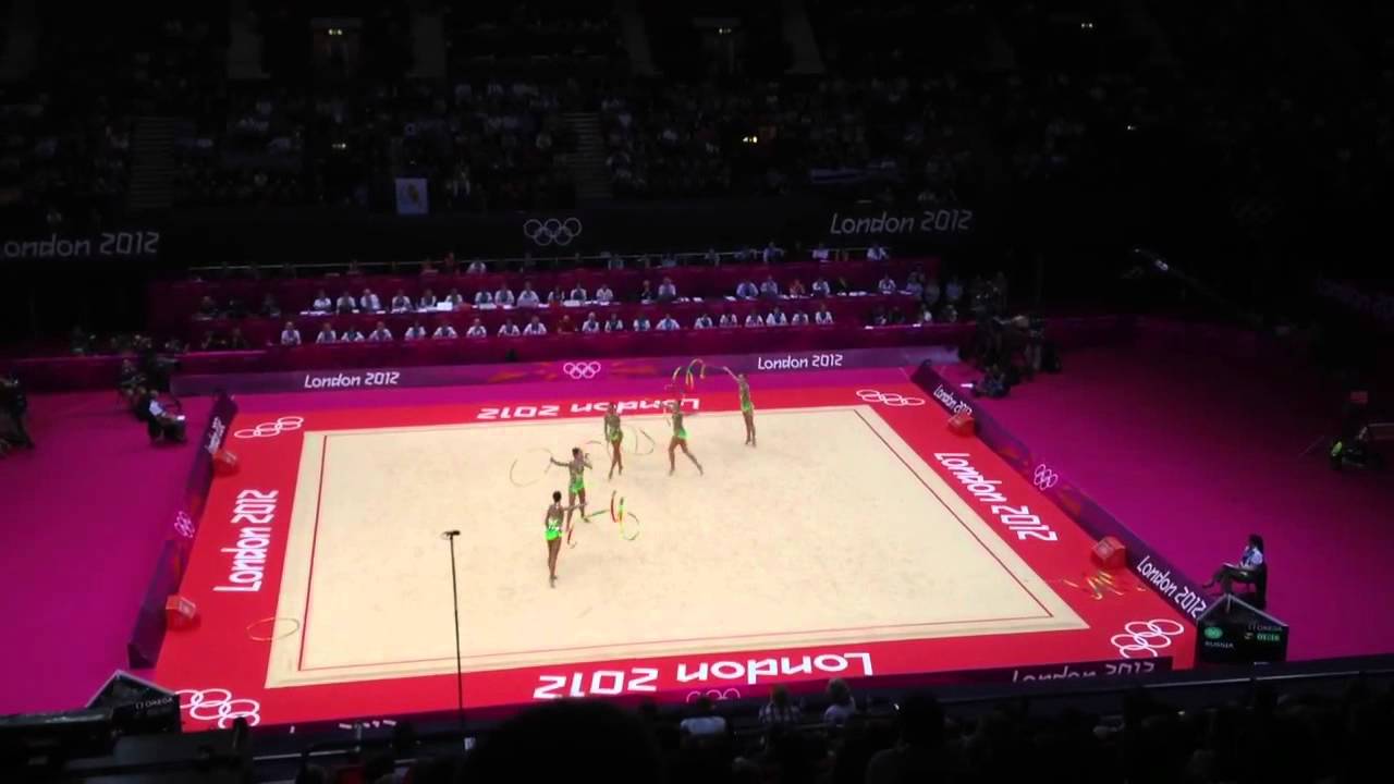 Russian Team Rhythmic Gymnastics - 5 girls, two hoops. Lond