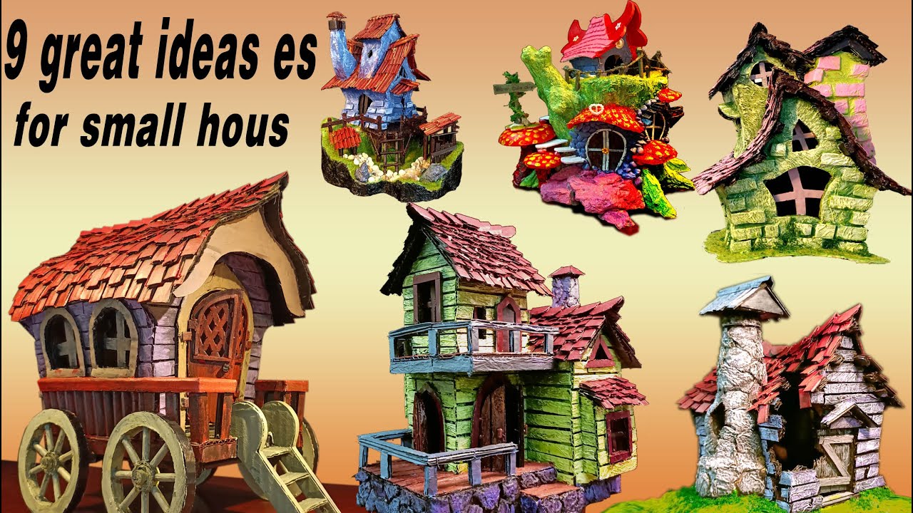 9 great ideas for small houses from cardboard / The art of creating a cardboard house / tida diy