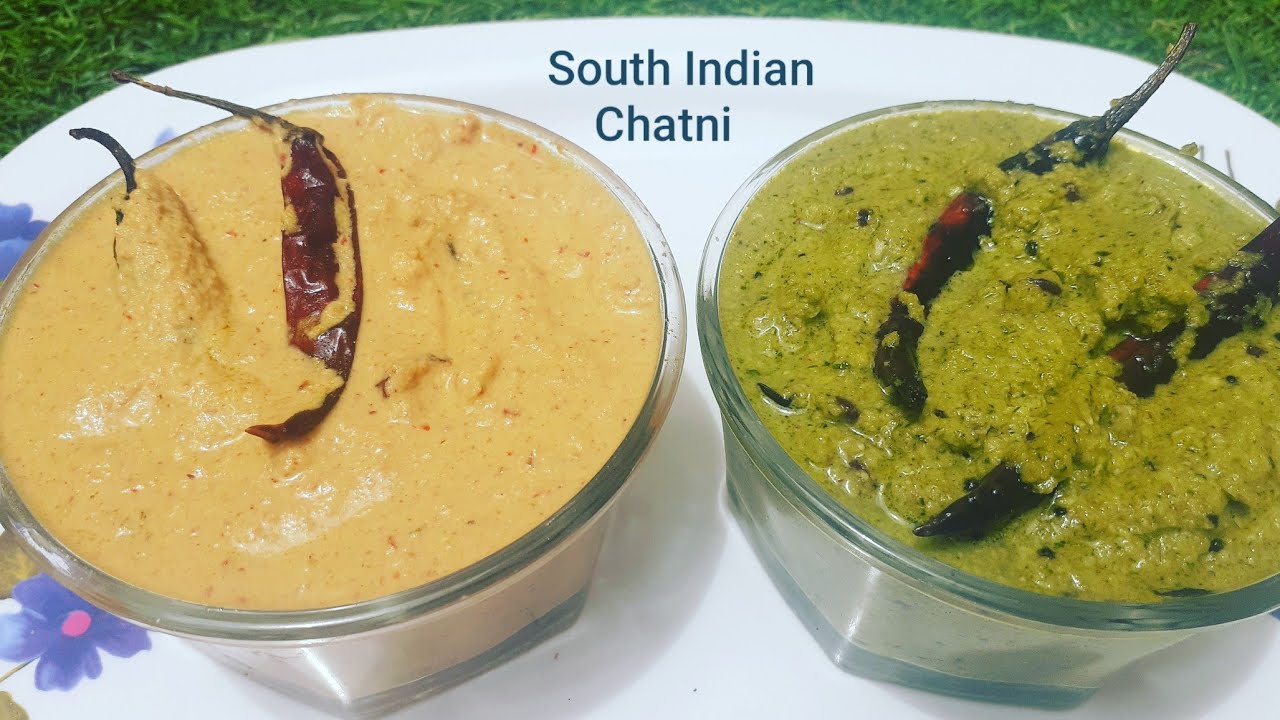 Idli Dosa Vada Ke Liye 2 Tarike Ki Chatni/ Nariyal Aur Mugfali Chatni/South Indian Chutney