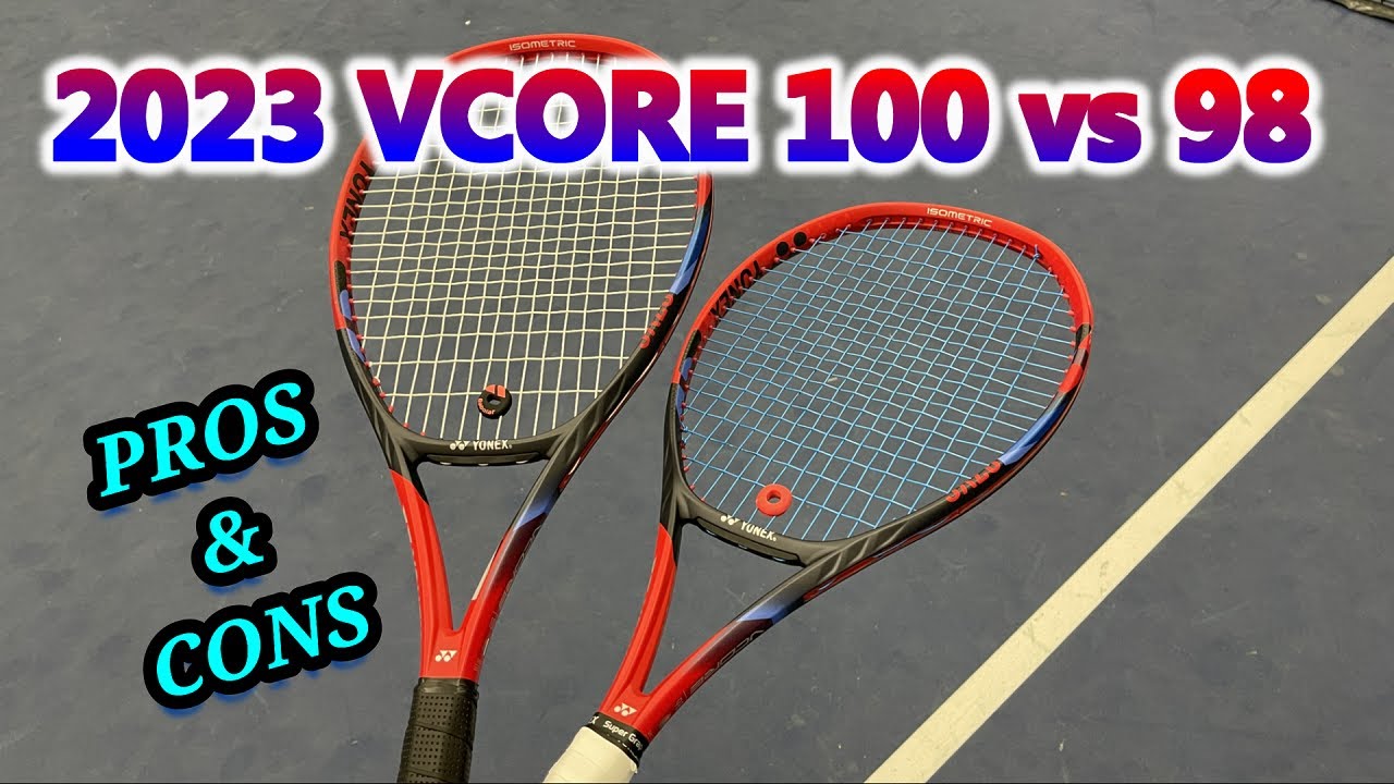 2023 Yonex Vcore 98 vs 100 tennis racquet review & play test | Yonex Vcore  Pro 100 tennis review