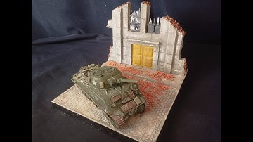 How to make a simple ruined building diorama. Step by step scratch build modelling.