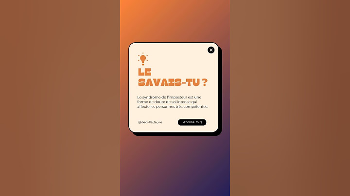 Échange sur le syndrome de l'imposteur