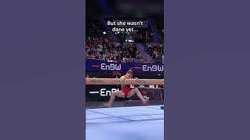 She shut them right up💀 #gymnastics #fall #save #beam #judge #reaction #sports
