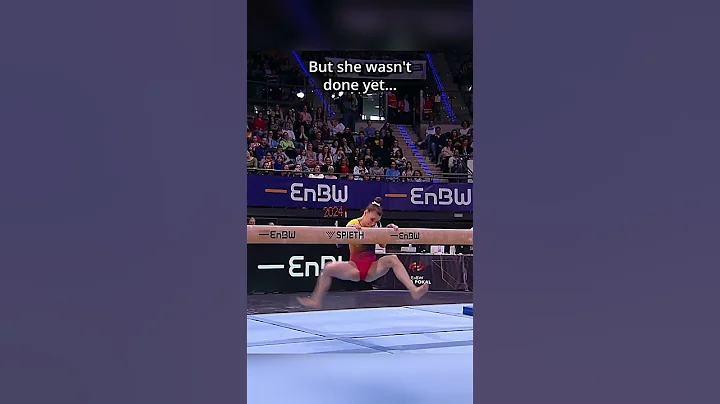She shut them right up💀 #gymnastics #fall #save #beam #judge #reaction #sports