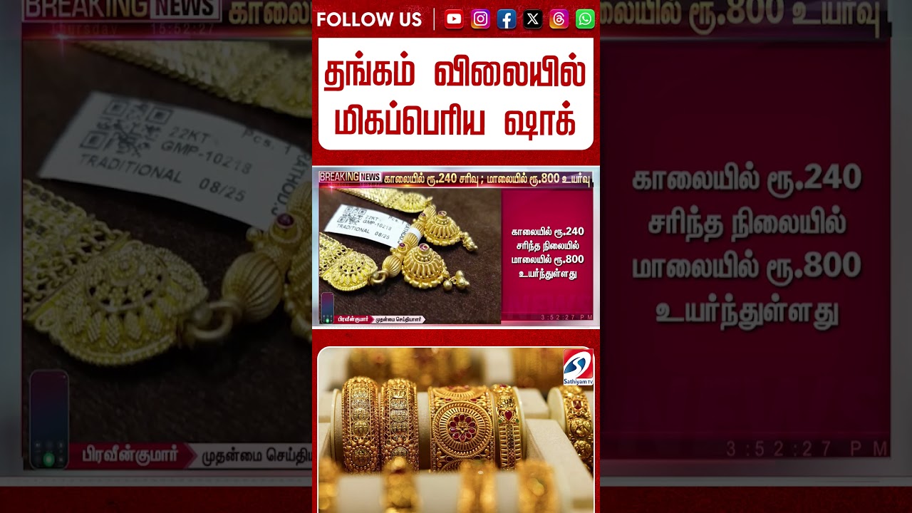⁣தங்கம் விலையில் மிகப்பெரிய ஷாக் - ''மனசாட்சியே இல்லையா..'' #shorts #goldrate