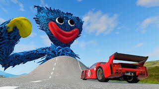 Escape From The Hugghy Wuggy- Cars Vs Giant Pit - Beamng Drive