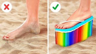 BRILLIANT SUMMER HACKS FOR THE BEST VACATION || Cool Ideas for You Next Beach Trip by 123 GO! Series