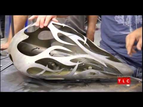 Steve Wyrick's invisible gas tank being built on American Chopper