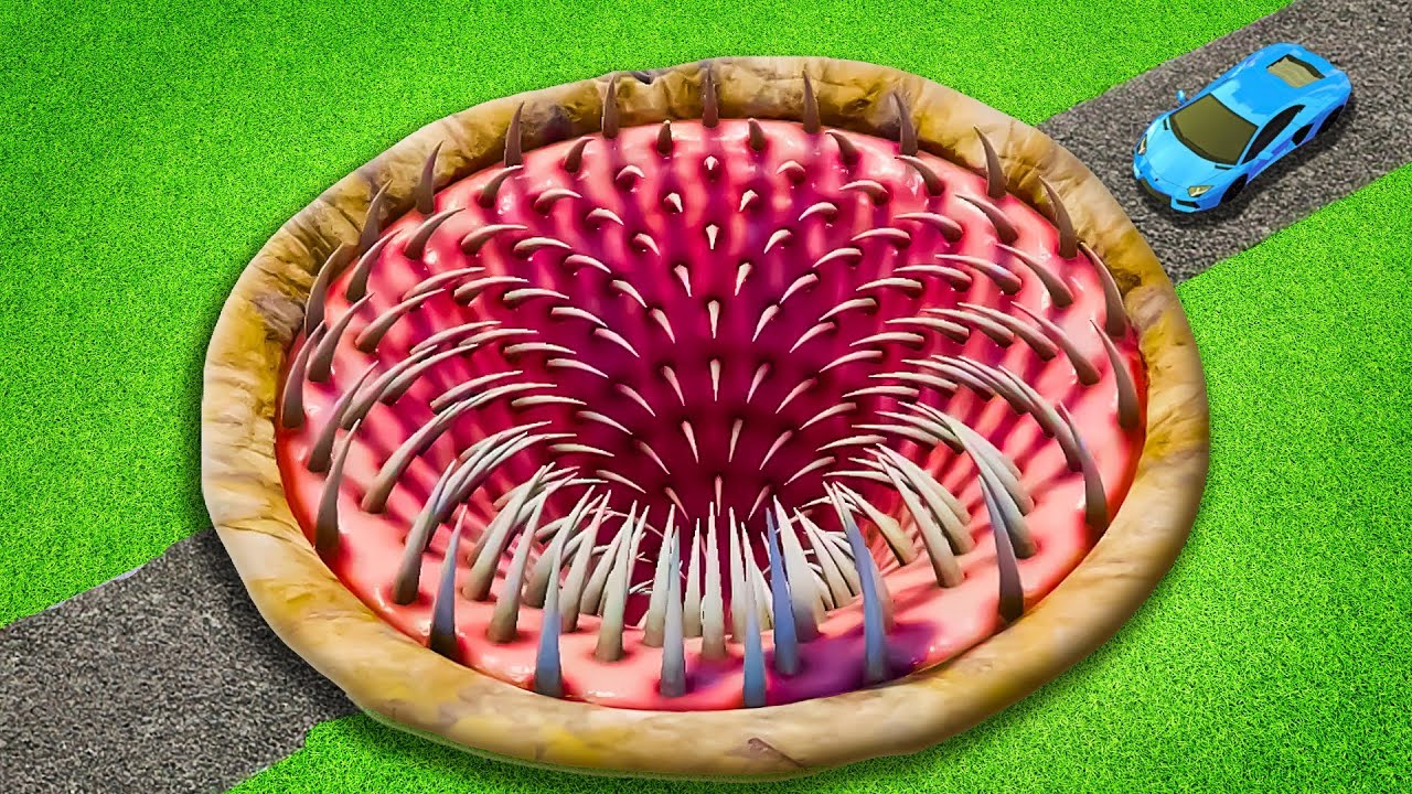 Автомобили против невозможных дыр в приводе BeamNG