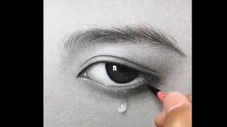 رسم عيون تبكي بإحترافية