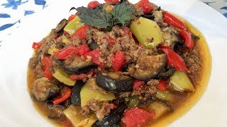 Tənbəl Qızlar Üçün , Üç Baci Dolmasi. Asan, Ucuz Və Ləzzətli Badımcan Yeməyi.