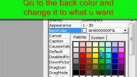 VB6Tutorial... How to Make a Command Button colourful