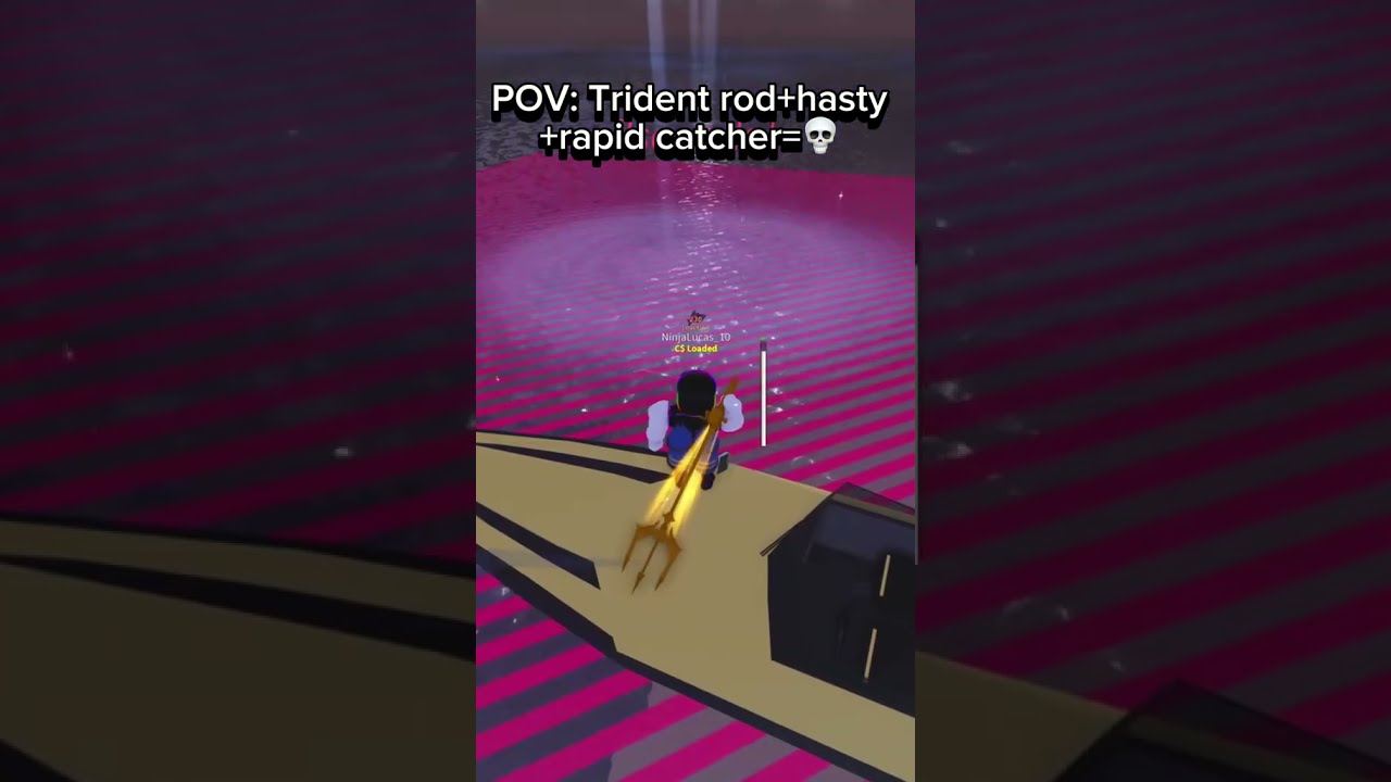 Trident Rod With Hasty Is Broken In Fisch Roblox Shorts Robloxshorts Robloxfisch