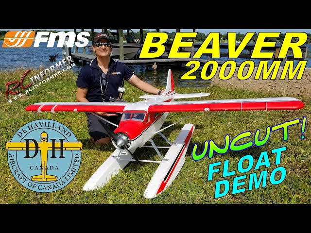 FMS DeHAVILLAND BEAVER 2000MM V2 Maiden FLOAT Flight DEMO By: RCINFORMER