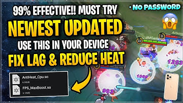 Update Low Device Fix Lag In Mobile Legends Smooth iPhone & Less Heat | Config Anti Lag - Patch Lxia