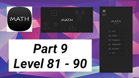 Math Riddles and Puzzles | Part 9 : Level 81 - 90