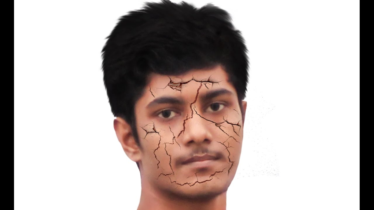 Cracked Face Effect Photo Manipulation | Photoshop Tutorial