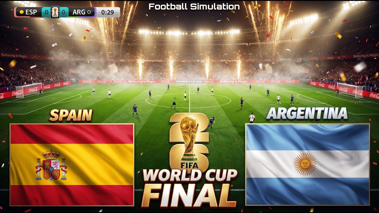 Argentina vs Spain | FIFA World Cup 2026 FINAL | Full Match Gameplay - Simulation