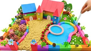 Miniature Kinetic Sand House #11 - Build House has Flower Garden vs Swimming Pool from Kinetic Sand screenshot 2