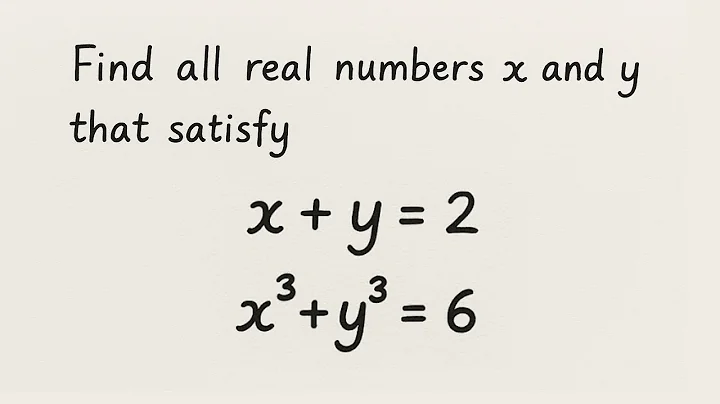 A Nice Math Olympiad Question | A Nice Algebra Problem | Can You Solve This?