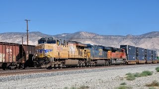 UP Double Stack Train bypass Mojave (Record on Aug 01, 2015)